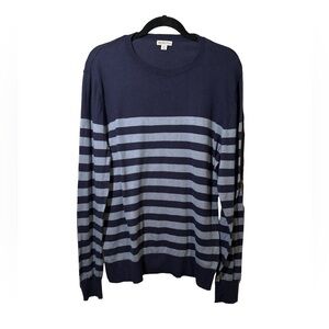 MERONA Size L Blue Striped Sweater